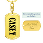 Casey v01 - Luxury Dog Tag Keychain