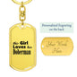 Doberman - Luxury Dog Tag Keychain