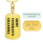 Army Veteran's Grandma - Luxury Dog Tag Keychain