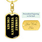 Combat Veteran's Cousin v2 - Luxury Dog Tag Keychain