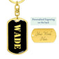 Wade v3 - Luxury Dog Tag Keychain