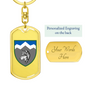 8th Mountain Assault Battalion (Ukraine) - Luxury Dog Tag Keychain