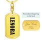 Lenora v01 - Luxury Dog Tag Keychain