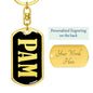 Pam v02 - Luxury Dog Tag Keychain