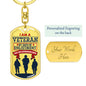 I am a Veteran - Luxury Dog Tag Keychain