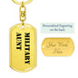 Military Aunt - Luxury Dog Tag Keychain