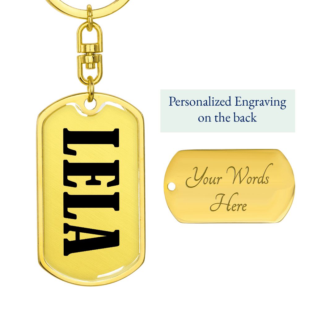 Lela v01 - Luxury Dog Tag Keychain