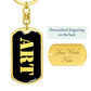 Art v2 - Luxury Dog Tag Keychain