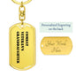 Combat Veteran's Granddaughter - Luxury Dog Tag Keychain