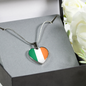 Irish Flag - Heart Pendant Luxury Necklace