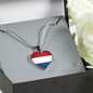 Dutch Flag - Heart Pendant Luxury Necklace