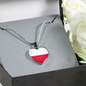 Polish Flag - Heart Pendant Luxury Necklace