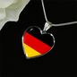 German Flag - Heart Pendant Luxury Necklace