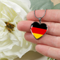 German Flag - Heart Pendant Luxury Necklace