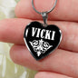 Vicki v02 - Heart Pendant Luxury Necklace