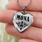Mona v01 - Heart Pendant Luxury Necklace