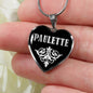 Paulette v01s - Heart Pendant Luxury Necklace