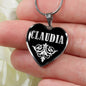 Claudia v01s - Heart Pendant Luxury Necklace