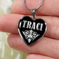 Traci v01s - Heart Pendant Luxury Necklace