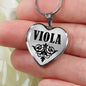 Viola v01 - Heart Pendant Luxury Necklace