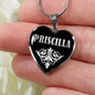 Priscilla v01s - Heart Pendant Luxury Necklace