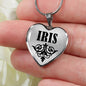 Iris v01 - Heart Pendant Luxury Necklace