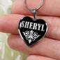 Sheryl v01s - Heart Pendant Luxury Necklace