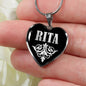 Rita v01s - Heart Pendant Luxury Necklace
