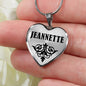 Jeannette v01 - Heart Pendant Luxury Necklace