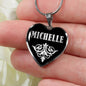 Michelle v01s - Heart Pendant Luxury Necklace