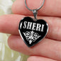 Sheri v01s - Heart Pendant Luxury Necklace