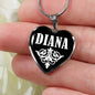 Diana v02 - Heart Pendant Luxury Necklace