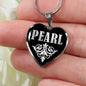Pearl v01s - Heart Pendant Luxury Necklace