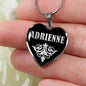 Adrienne v01s - Heart Pendant Luxury Necklace