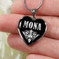 Mona v01s - Heart Pendant Luxury Necklace