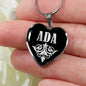 Ada v01s - Heart Pendant Luxury Necklace