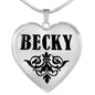 Becky v01 - Heart Pendant Luxury Necklace