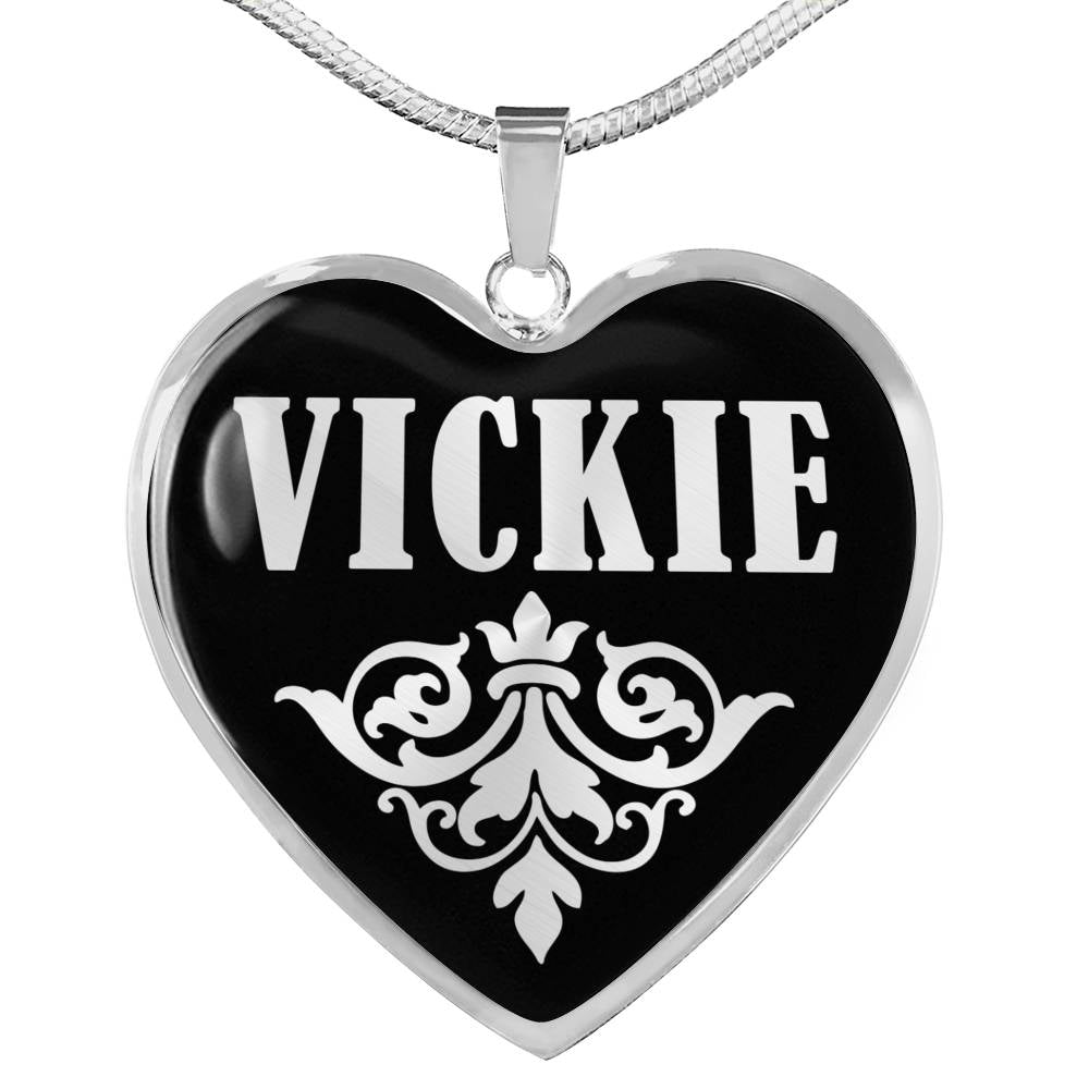 Vickie v01s - Heart Pendant Luxury Necklace
