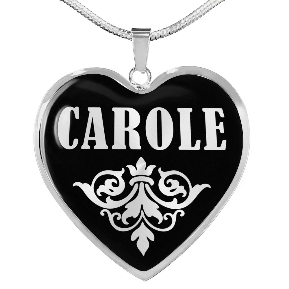 Carole v01s - Heart Pendant Luxury Necklace