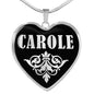 Carole v01s - Heart Pendant Luxury Necklace