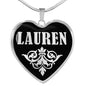 Lauren v01s - Heart Pendant Luxury Necklace