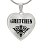 Gretchen  v01 - Heart Pendant Luxury Necklace