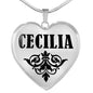 Cecilia v01 - Heart Pendant Luxury Necklace