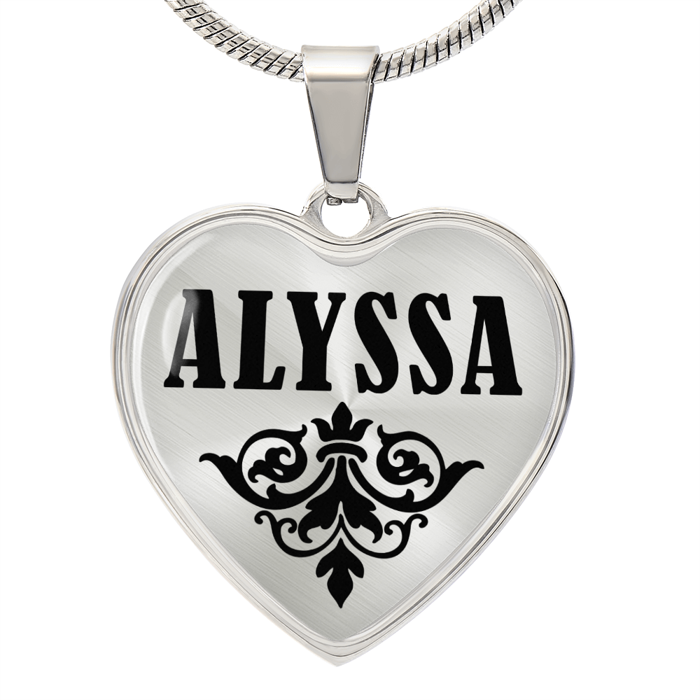 Alyssa  v01 - Heart Pendant Luxury Necklace