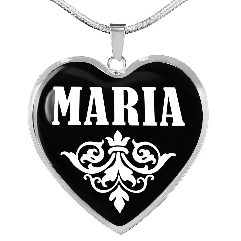 Maria v02 - Heart Pendant Luxury Necklace