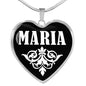 Maria v02 - Heart Pendant Luxury Necklace