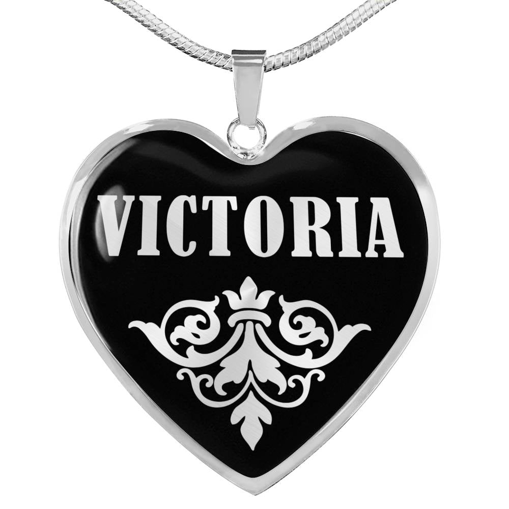 Victoria v01s - Heart Pendant Luxury Necklace