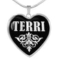 Terri v01s - Heart Pendant Luxury Necklace