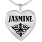 Jasmine v01 - Heart Pendant Luxury Necklace