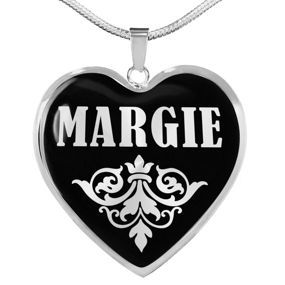 Margie v01s - Heart Pendant Luxury Necklace